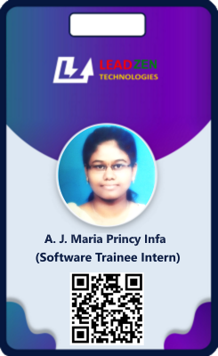 Intern A J Maria Princy