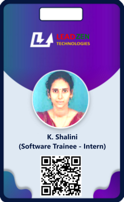 Intern K Shalini