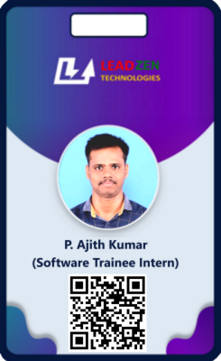 Intern P Ajith Kumar